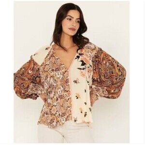 Free People Multicolor Button Down Shirt